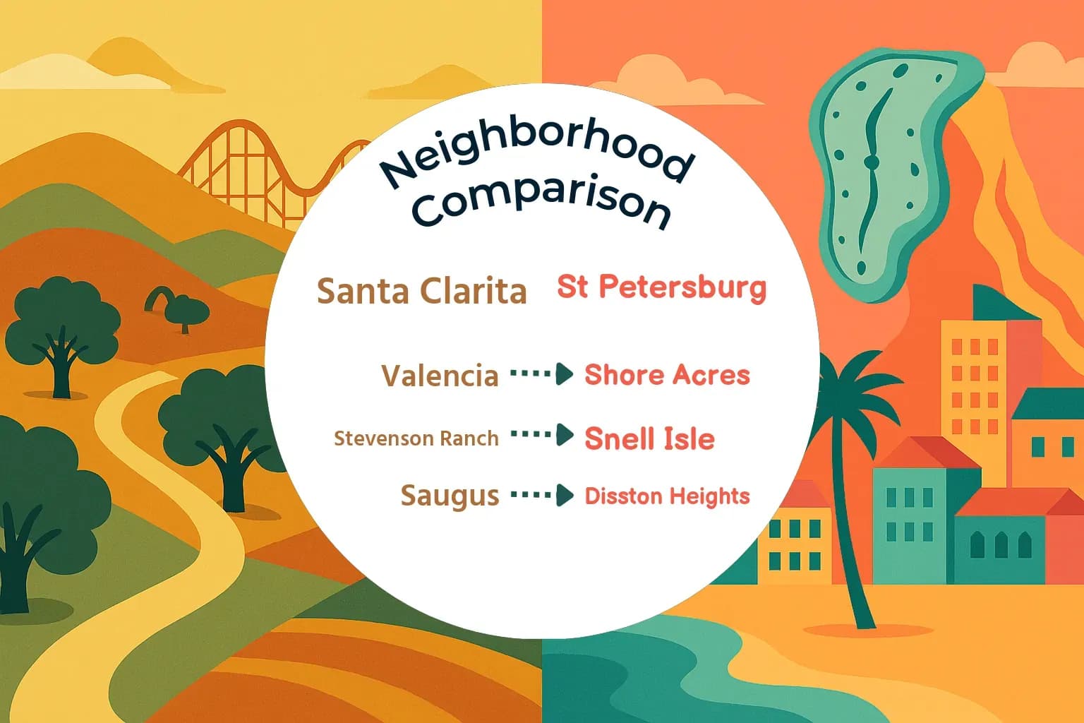 Santa Clarita vs St. Petersburg Neighborhood Comparison