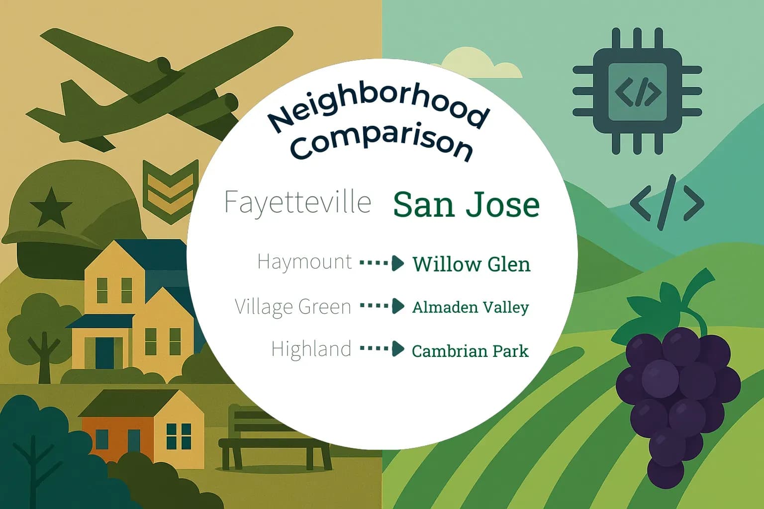 Fayetteville vs San Jose Neighborhood Comparison
