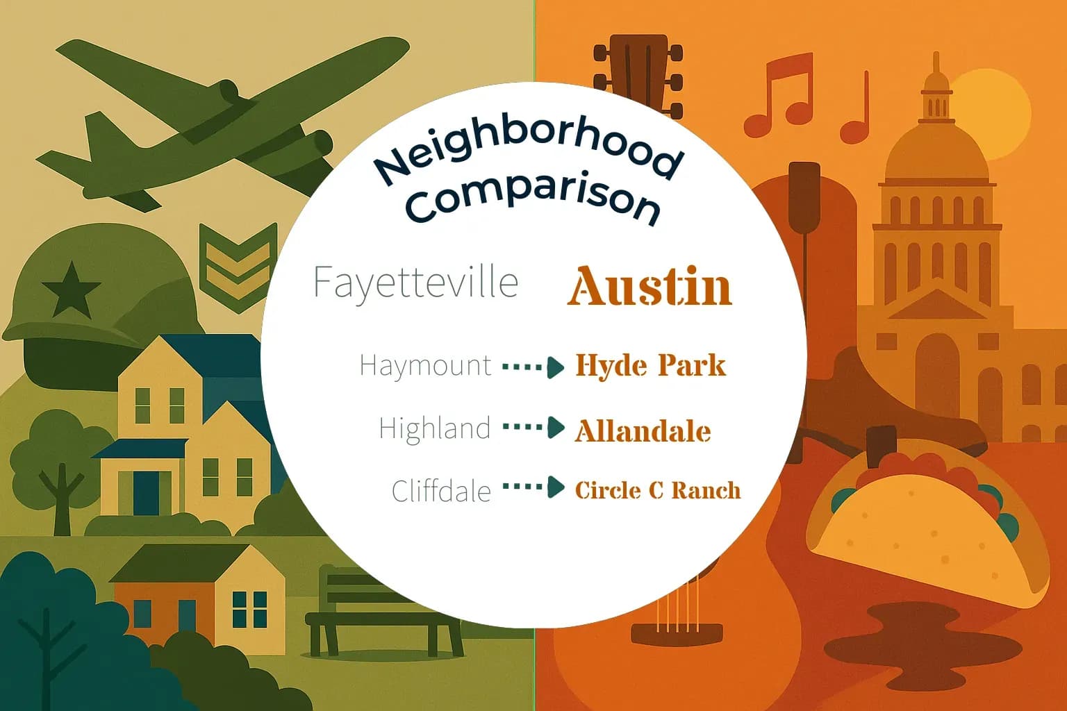 Fayetteville vs Austin Neighborhood Comparison