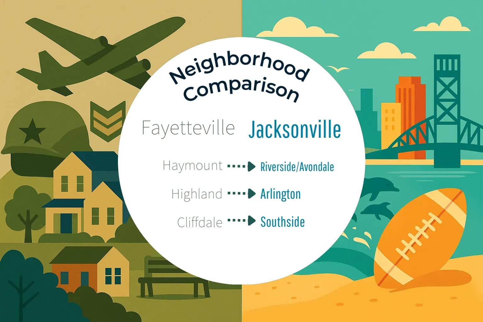 Fayetteville vs Jacksonville Neighborhood Comparison