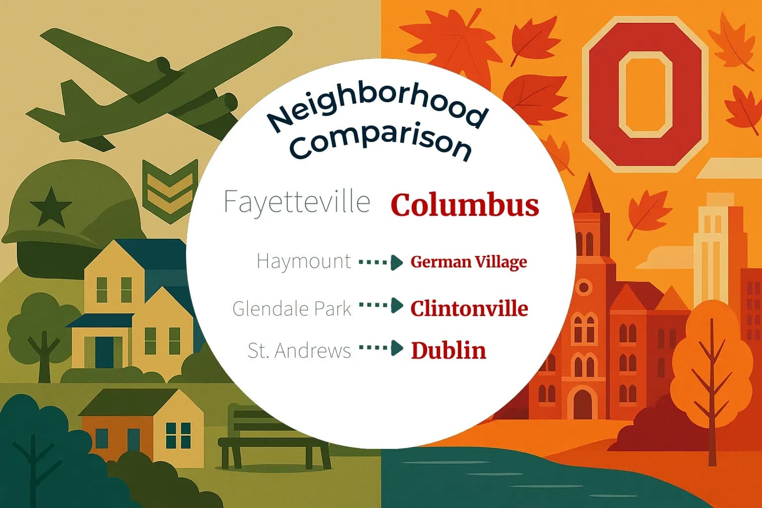Fayetteville vs Columbus Neighborhood Comparison