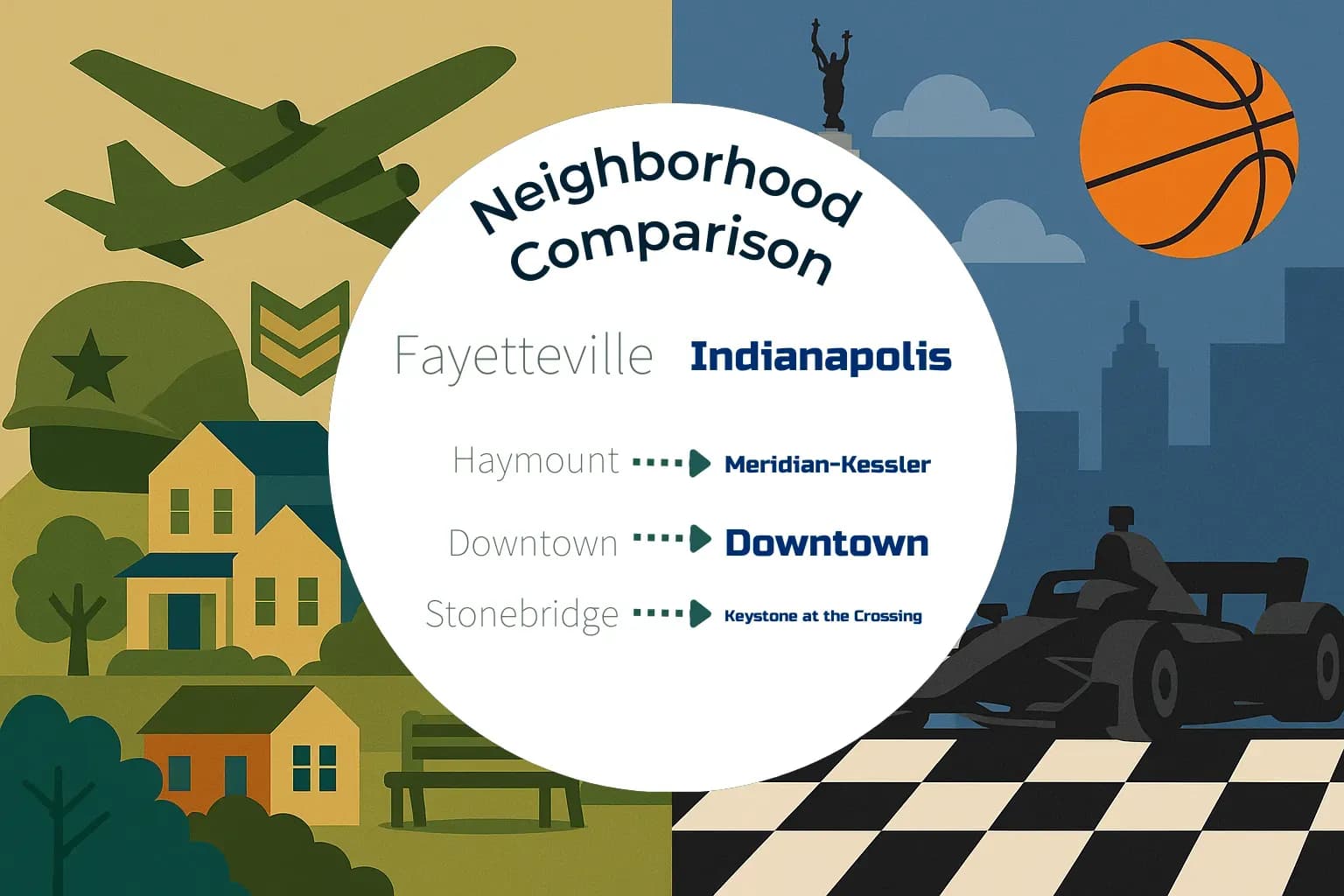 Fayetteville vs Indianapolis Neighborhood Comparison
