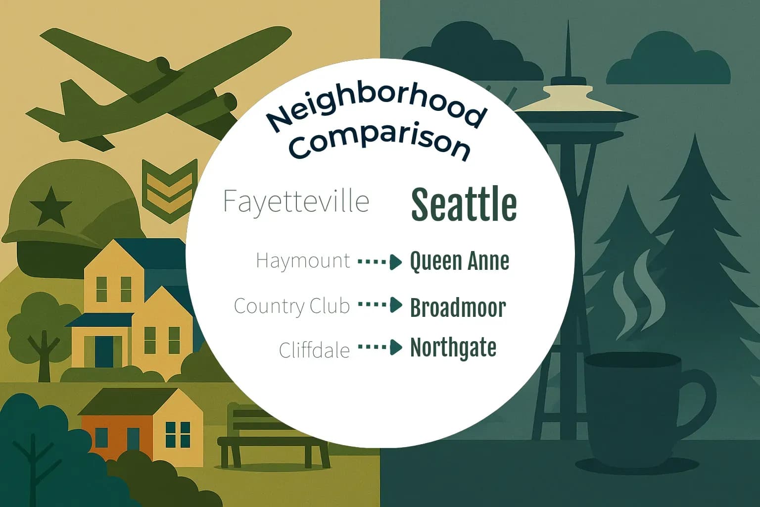 Fayetteville vs Seattle Neighborhood Comparison