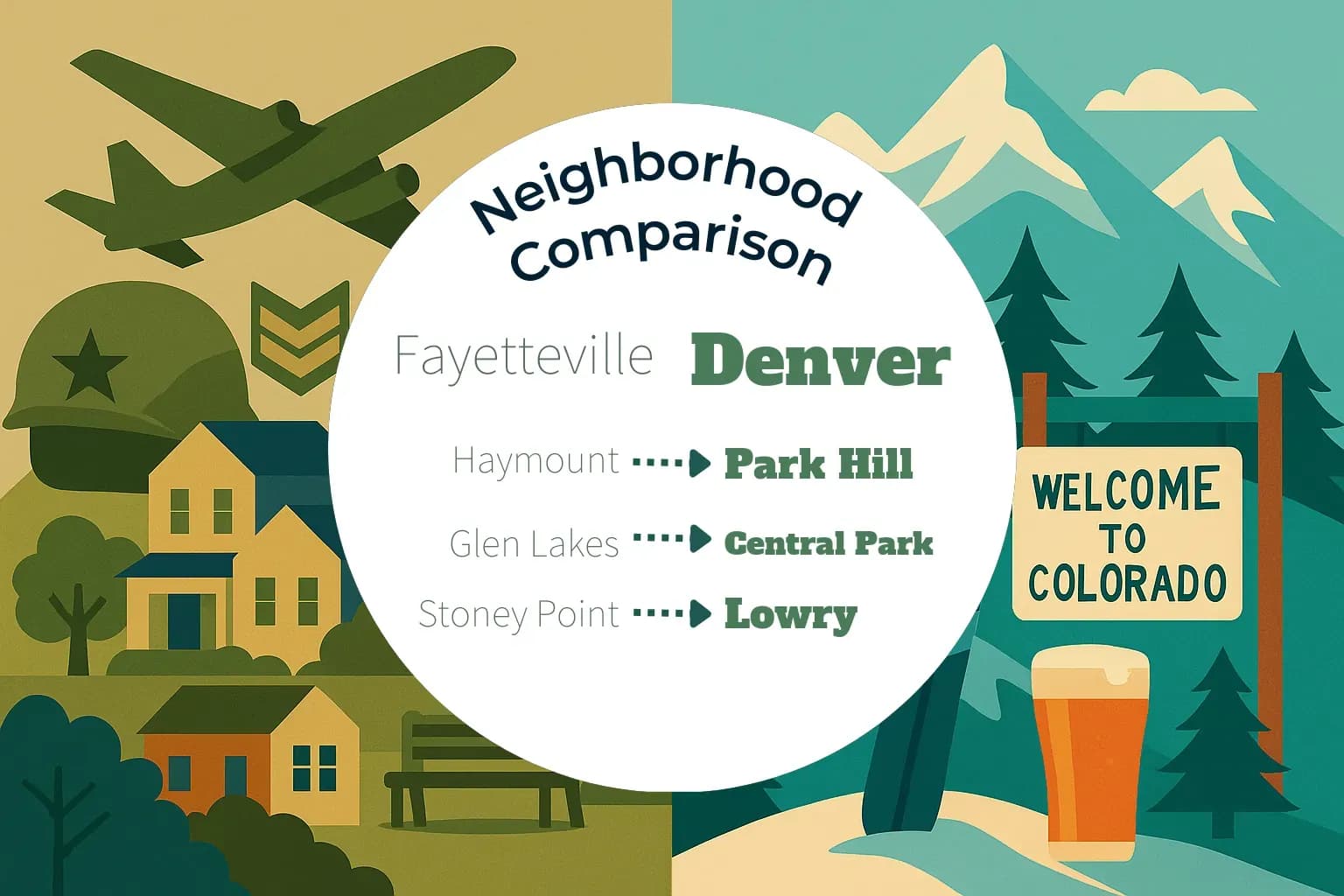 Fayetteville vs Denver Neighborhood Comparison