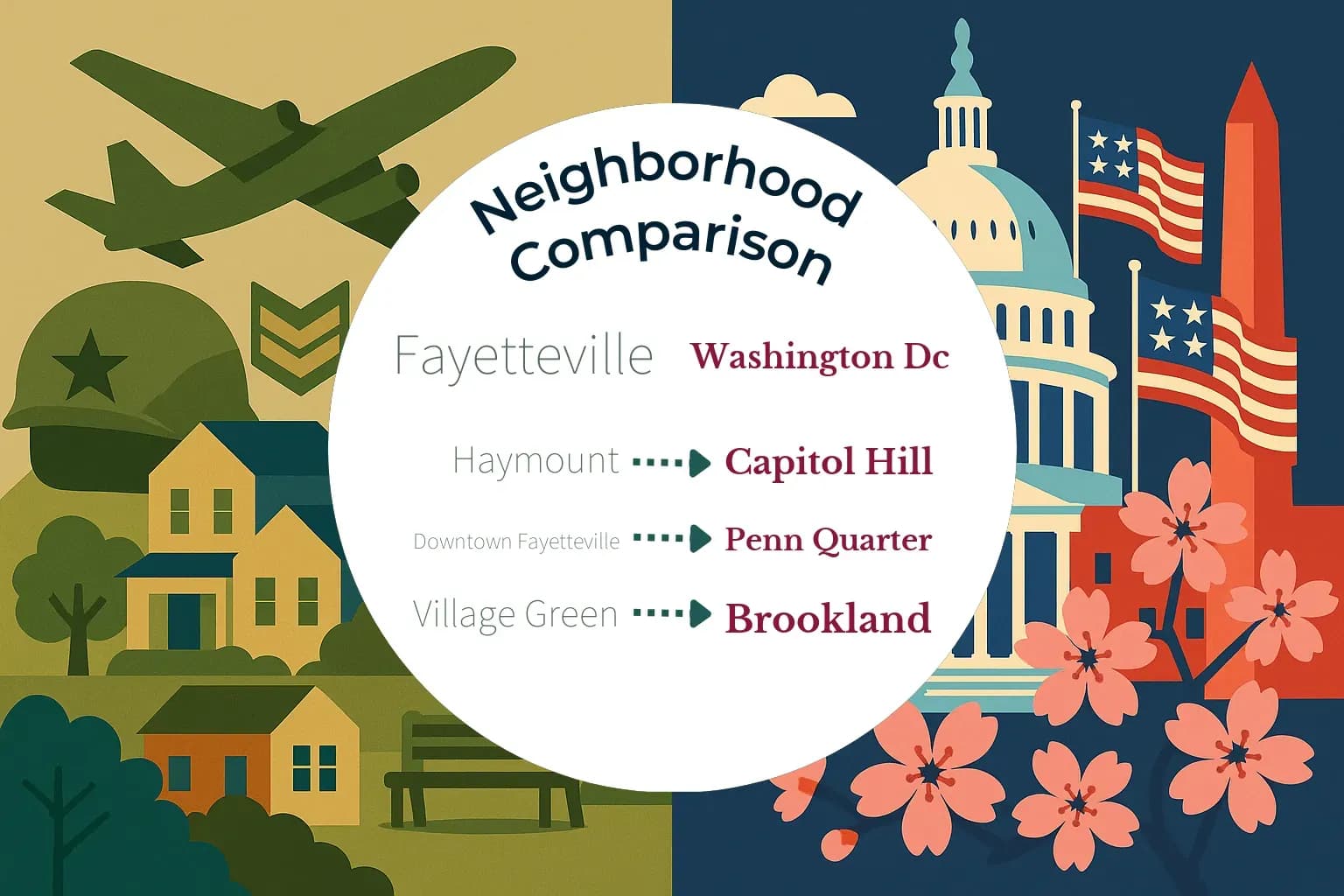 Fayetteville vs Washington DC Neighborhood Comparison