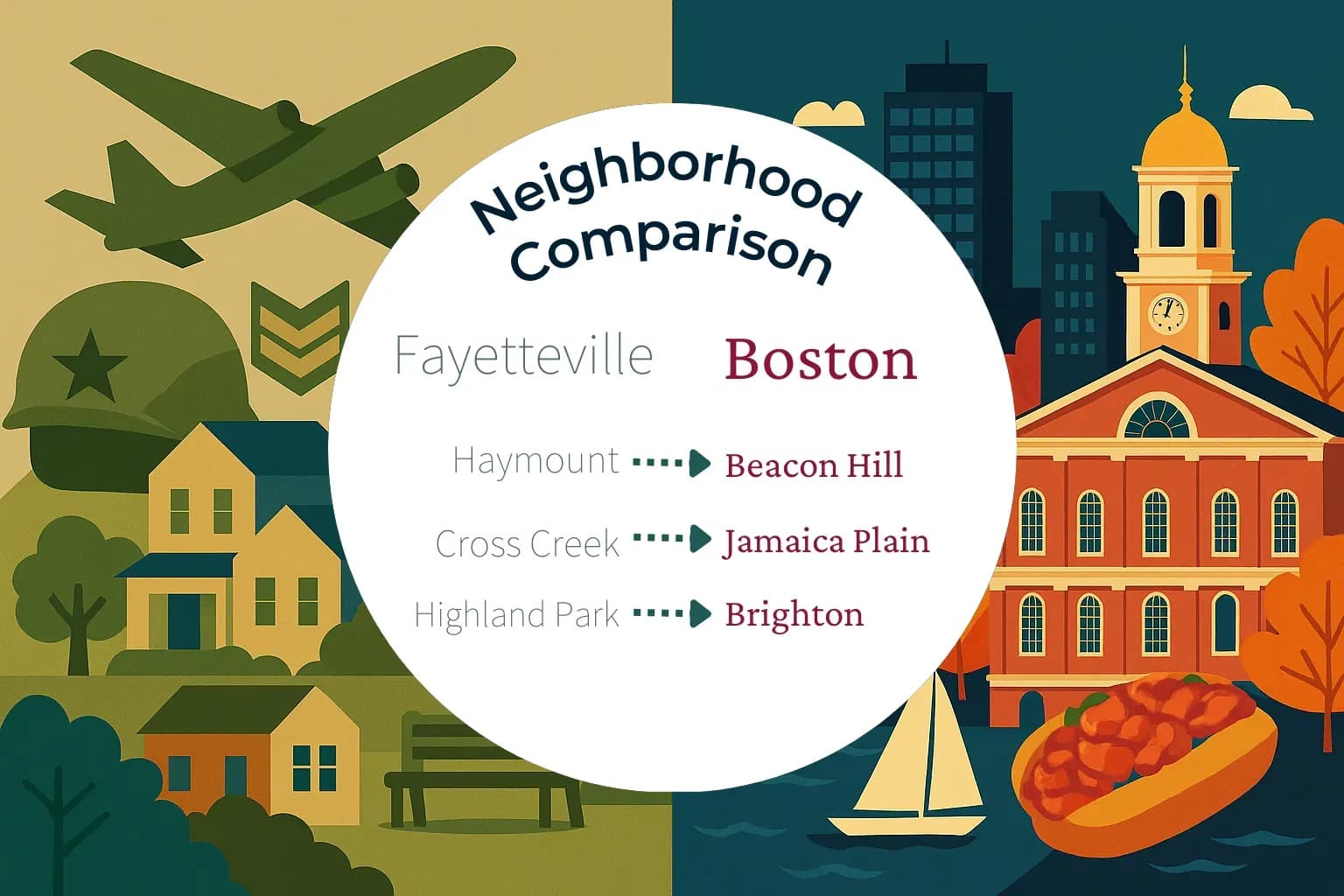 Fayetteville vs Boston Neighborhood Comparison