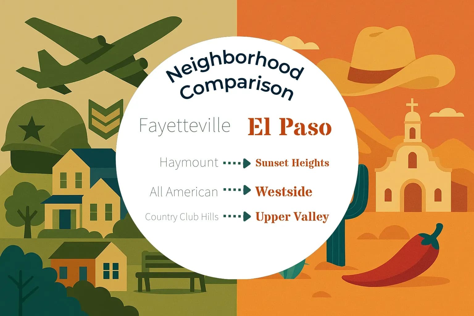 Fayetteville vs El Paso Neighborhood Comparison