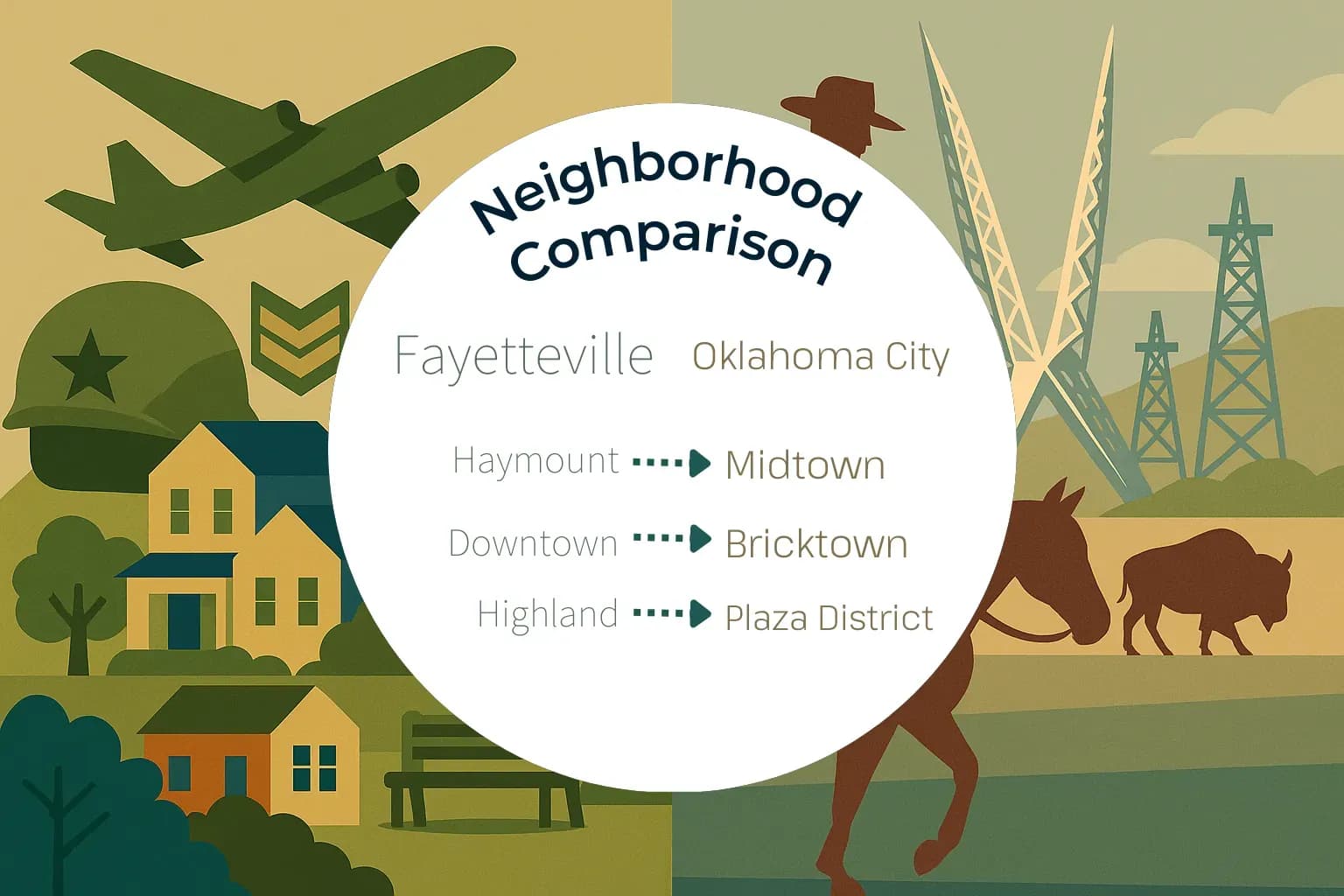 Fayetteville vs Oklahoma City Neighborhood Comparison