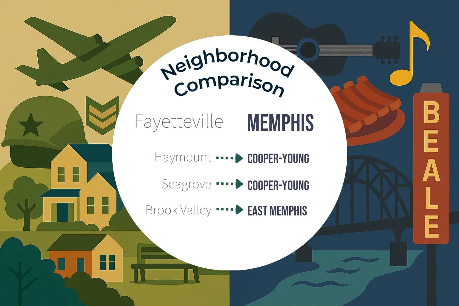 Fayetteville vs Memphis Neighborhood Comparison