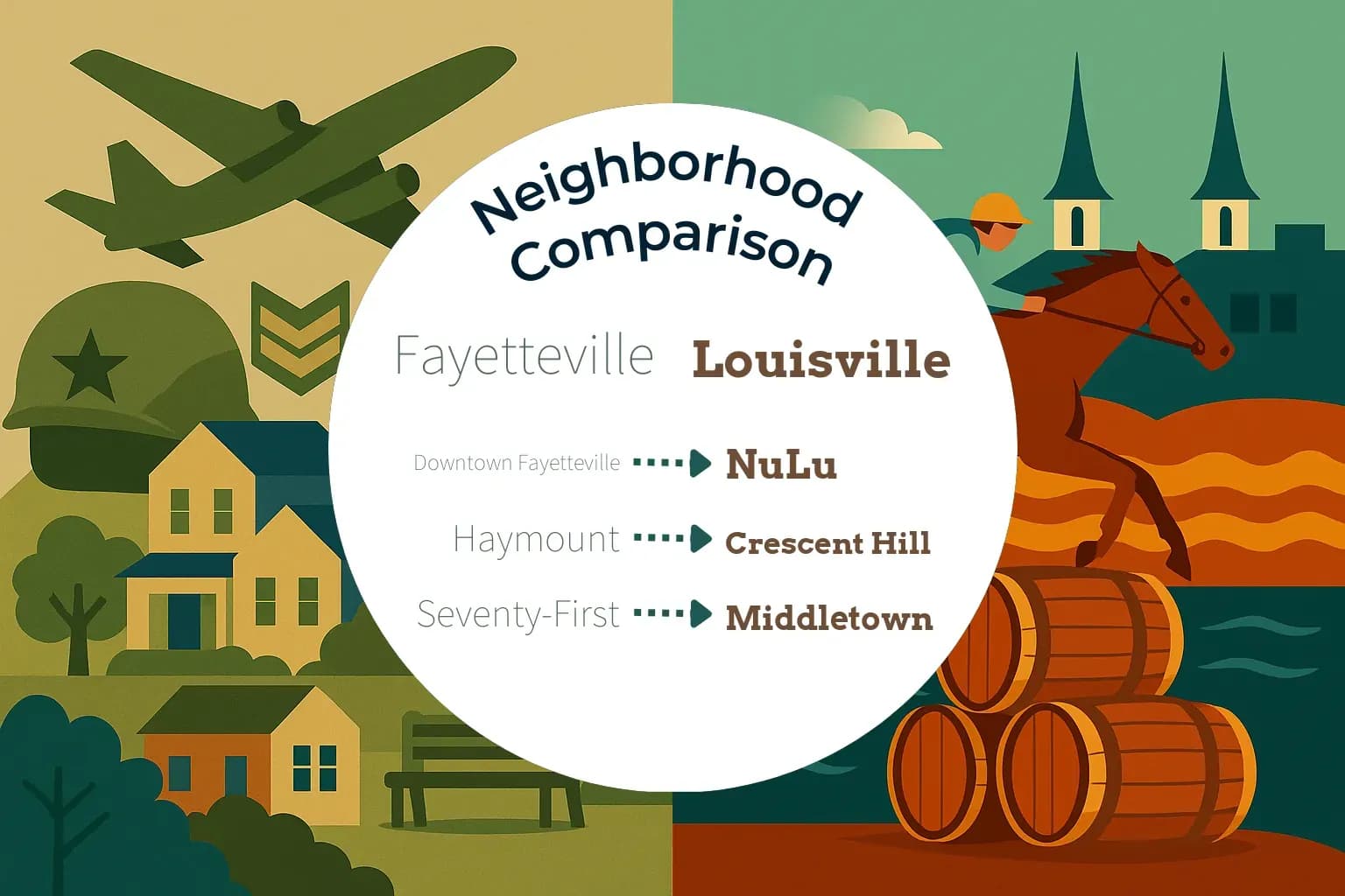 Fayetteville vs Louisville Neighborhood Comparison