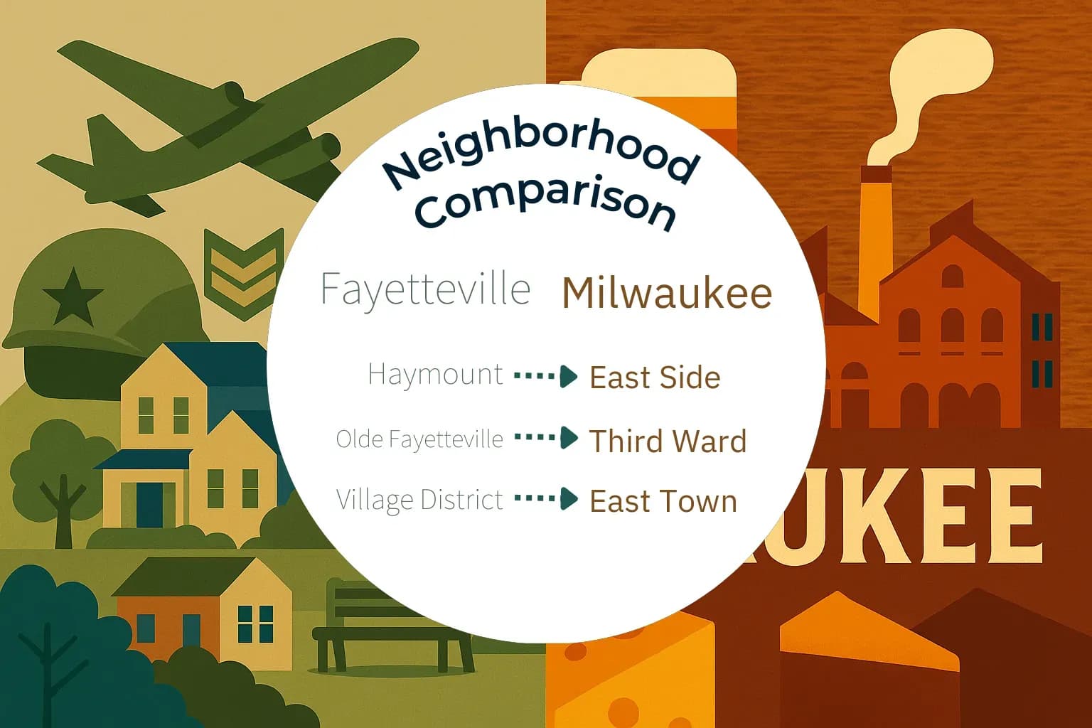 Fayetteville vs Milwaukee Neighborhood Comparison