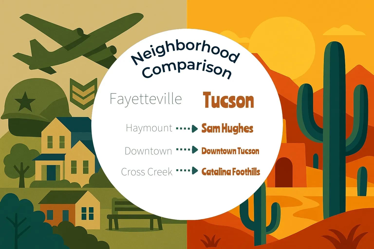 Fayetteville vs Tucson Neighborhood Comparison