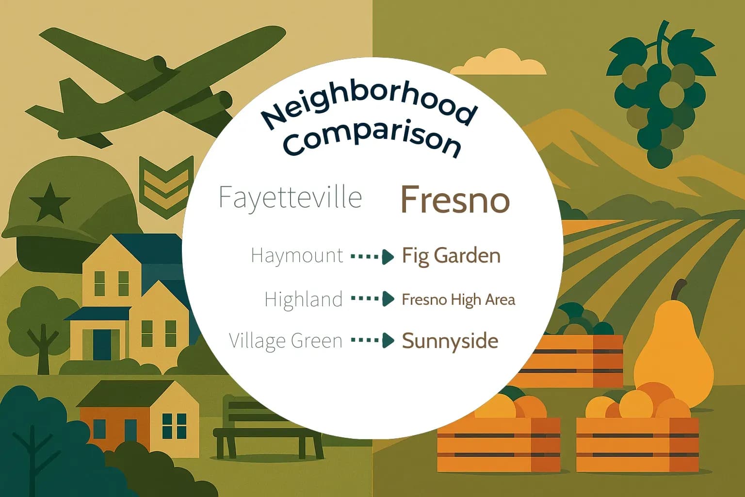 Fayetteville vs Fresno Neighborhood Comparison