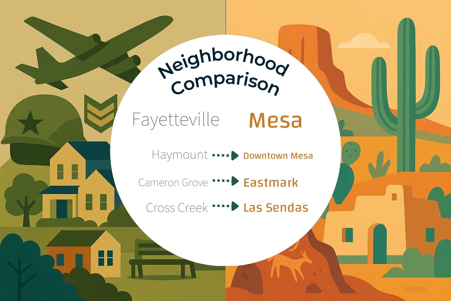 Fayetteville vs Mesa Neighborhood Comparison