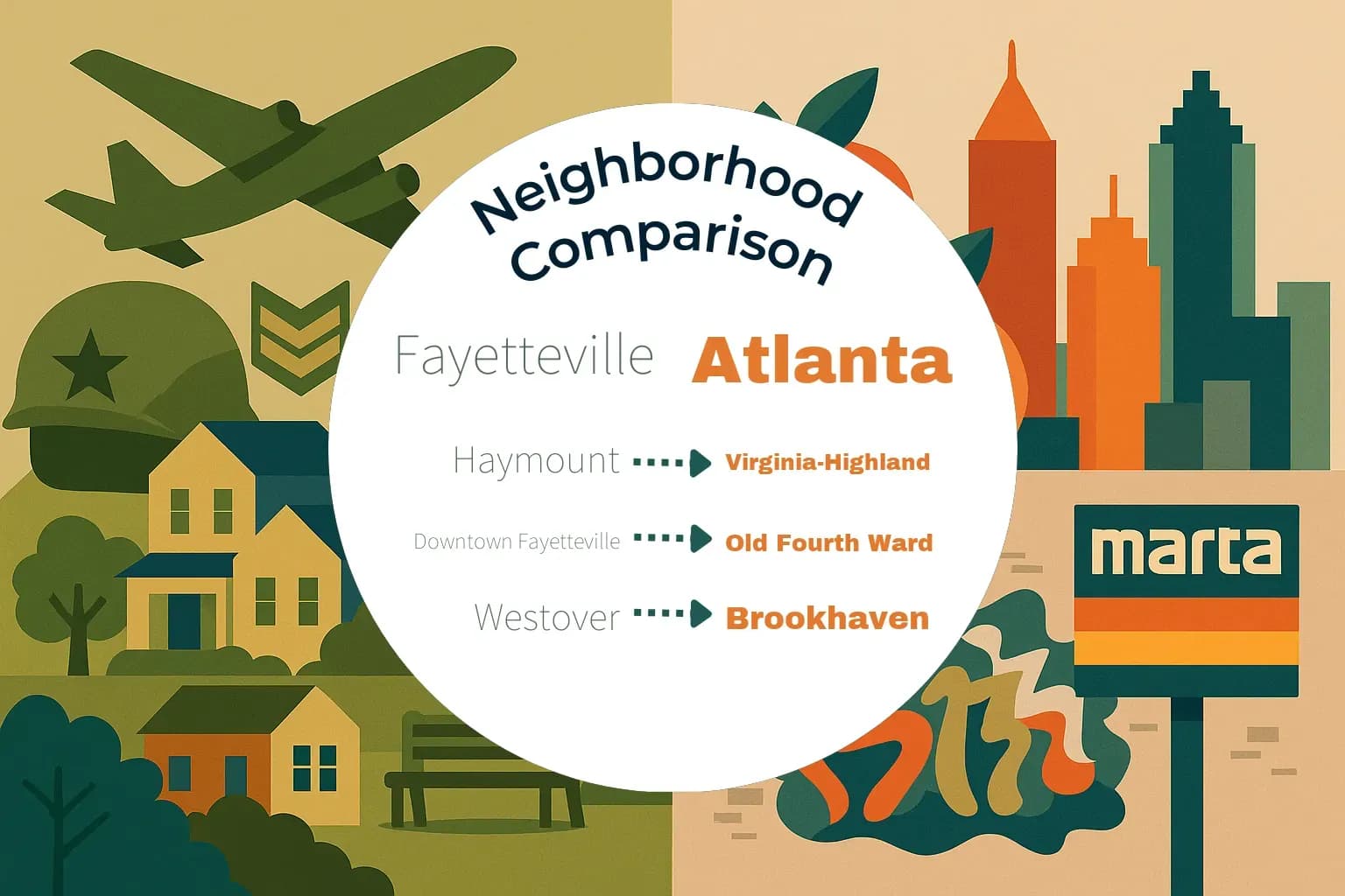 Fayetteville vs Atlanta Neighborhood Comparison