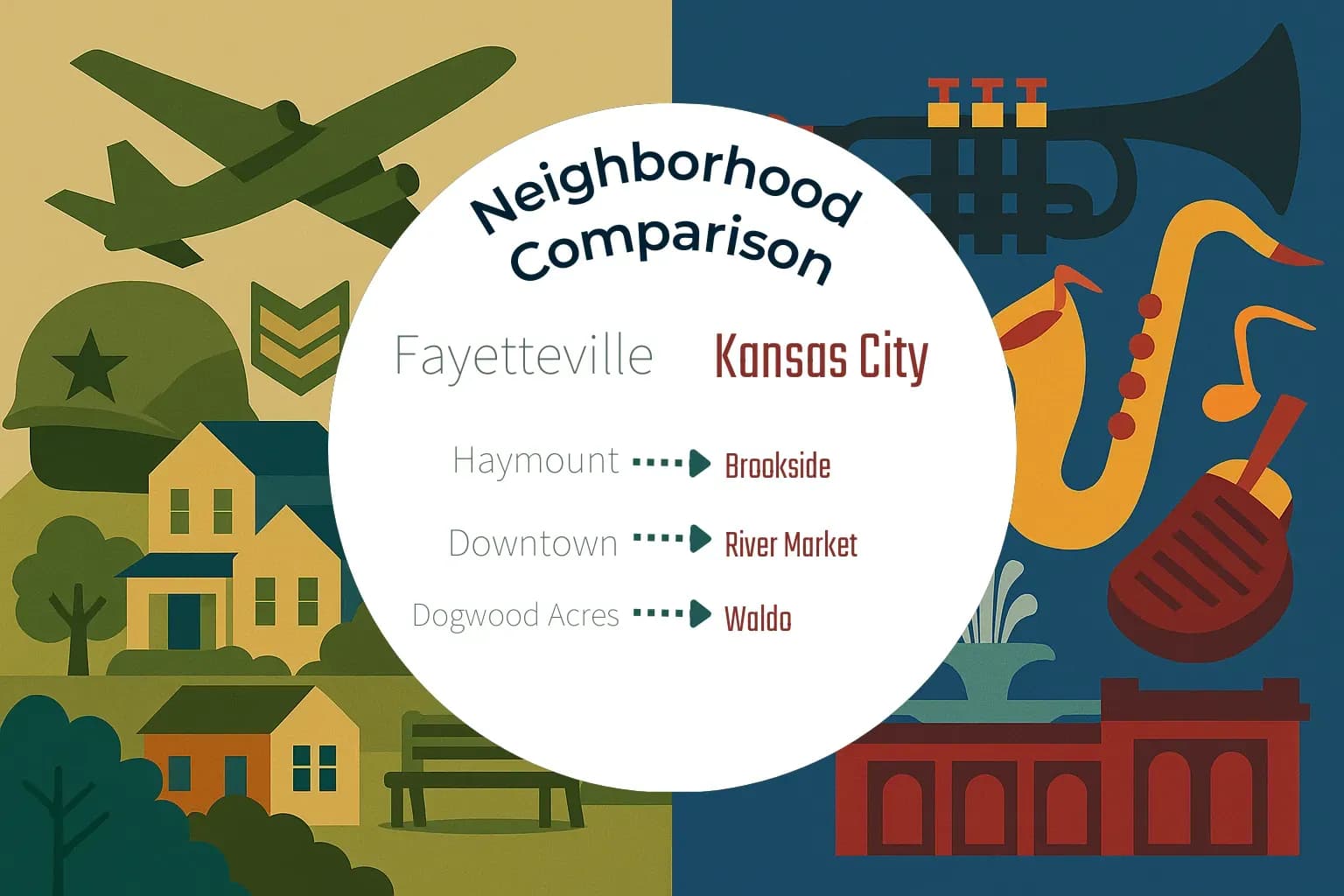 Fayetteville vs Kansas City Neighborhood Comparison