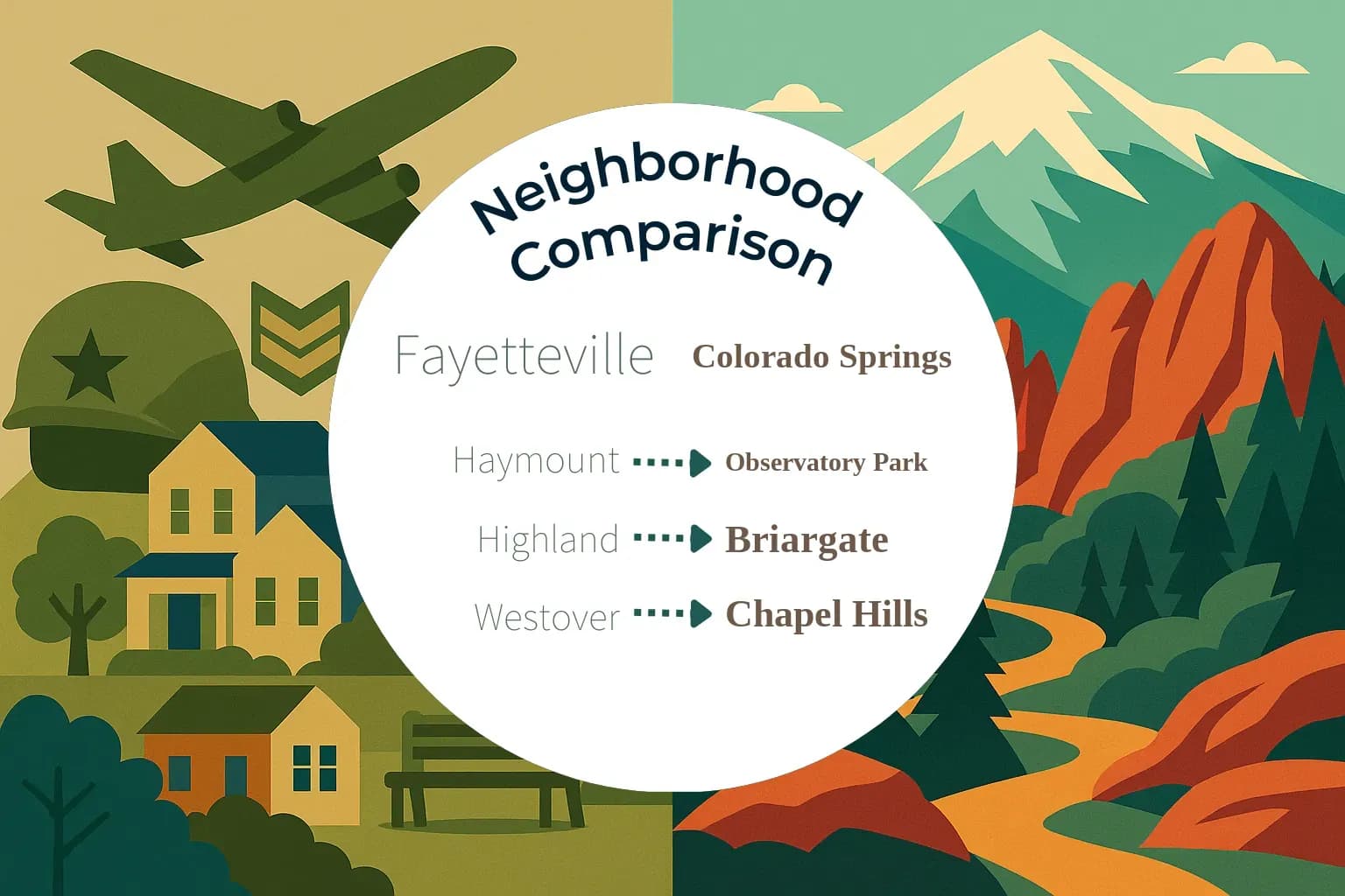 Fayetteville vs Colorado Springs Neighborhood Comparison