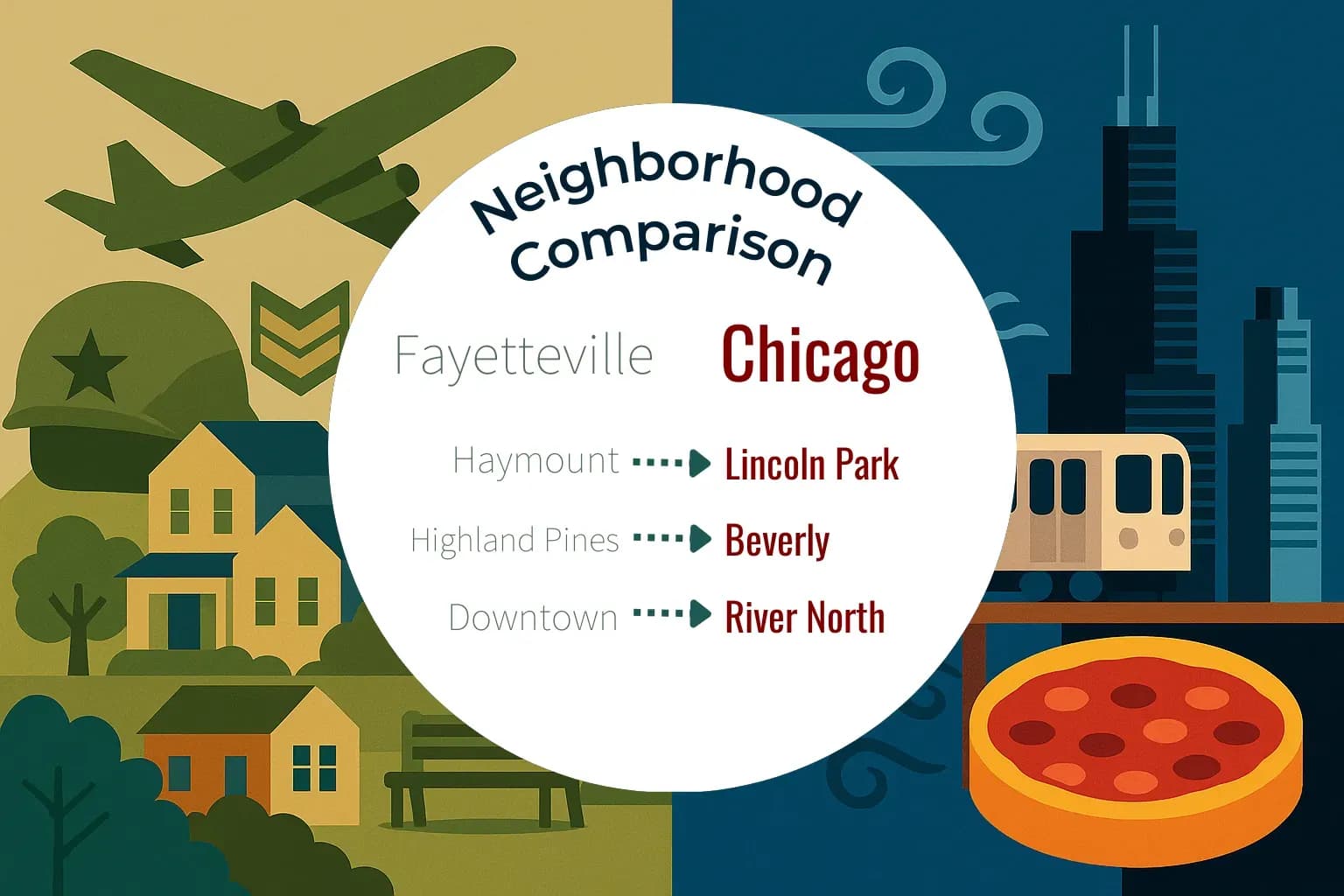 Fayetteville vs Chicago Neighborhood Comparison