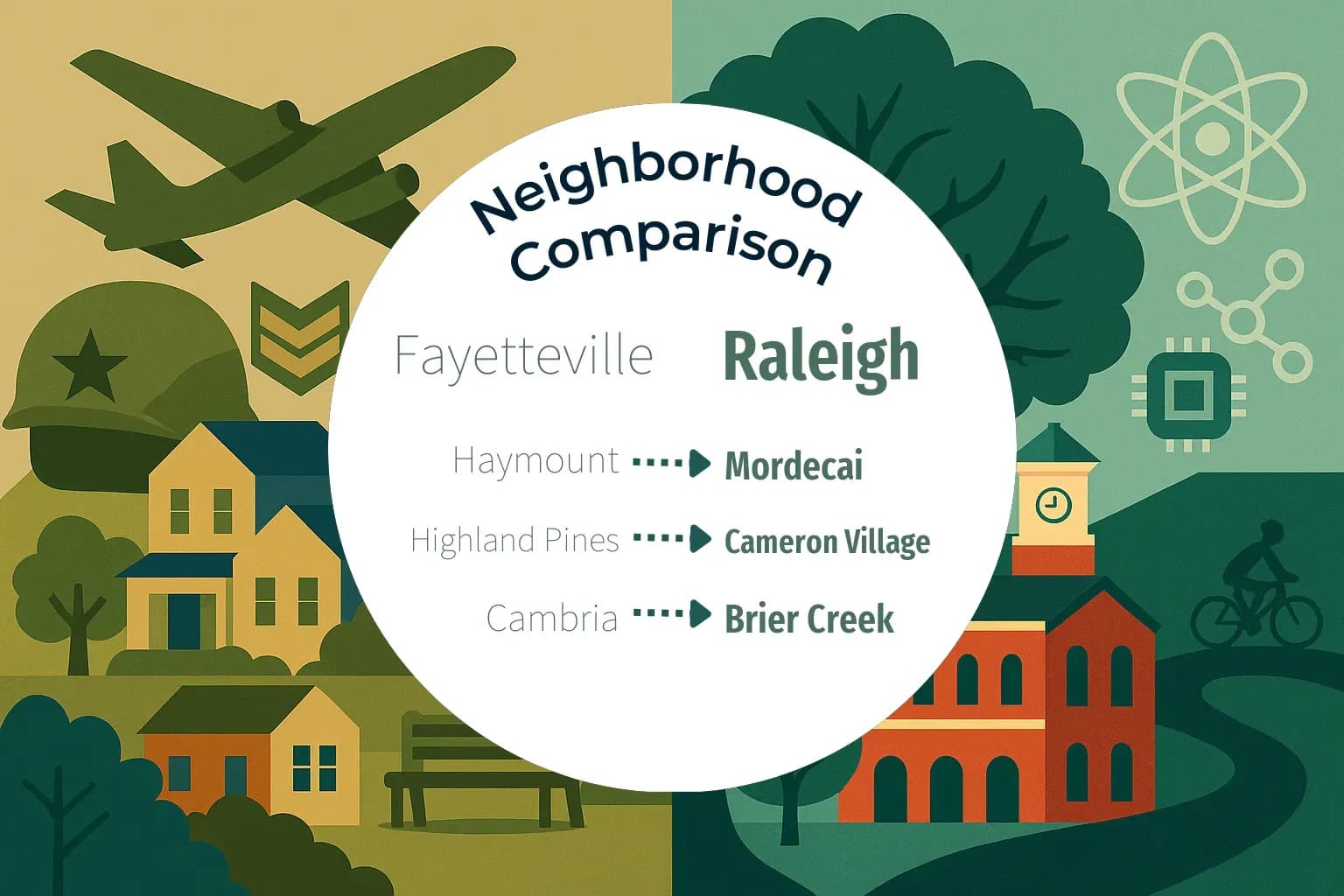 Fayetteville vs Raleigh Neighborhood Comparison