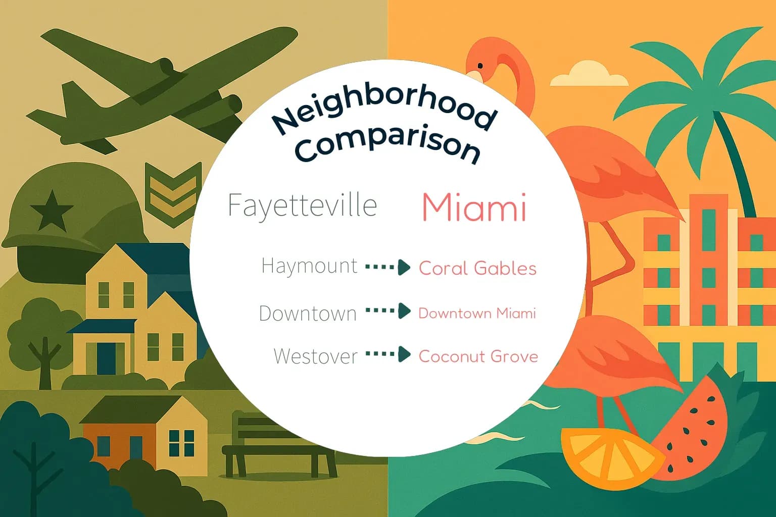 Fayetteville vs Miami Neighborhood Comparison
