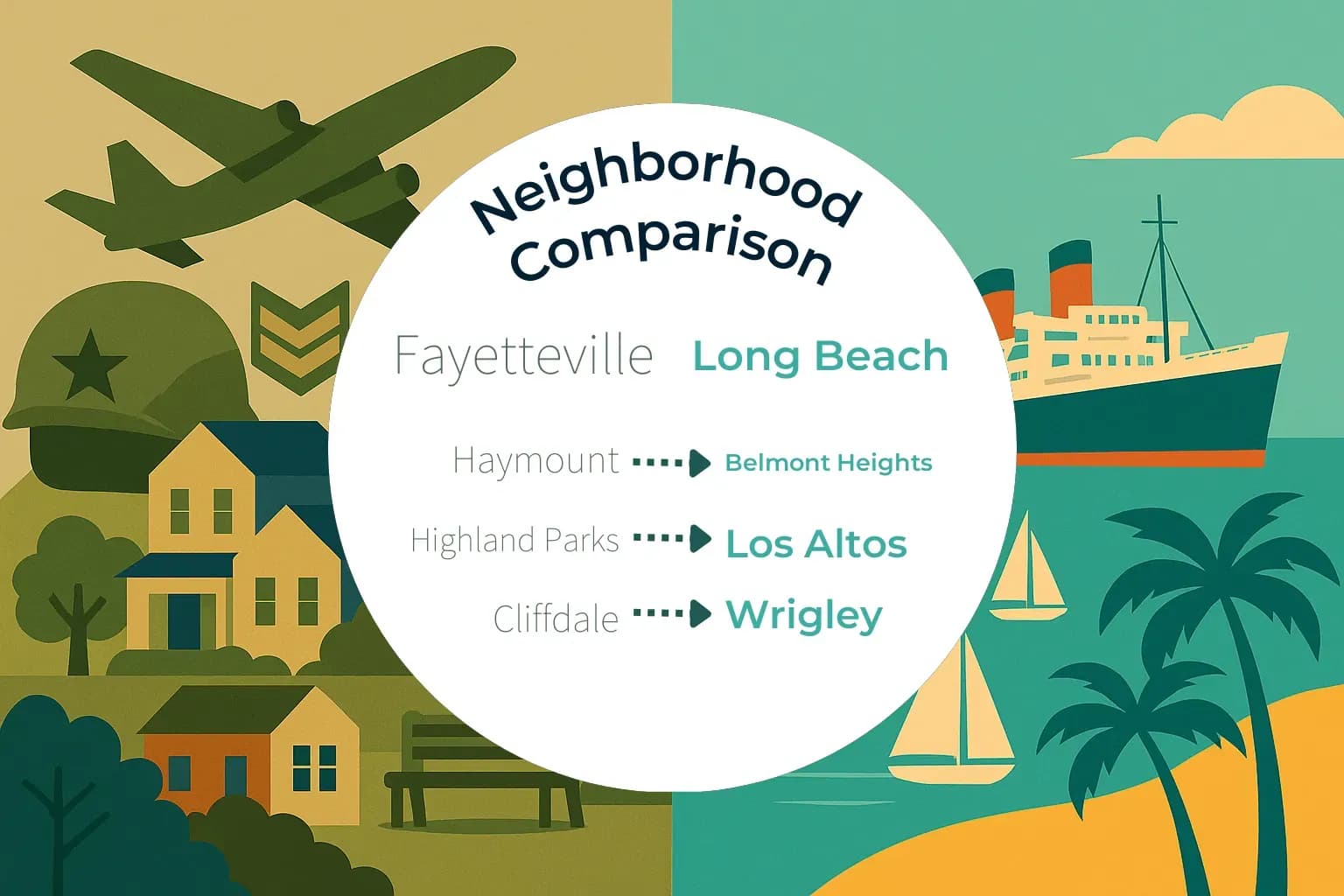 Fayetteville vs Long Beach Neighborhood Comparison