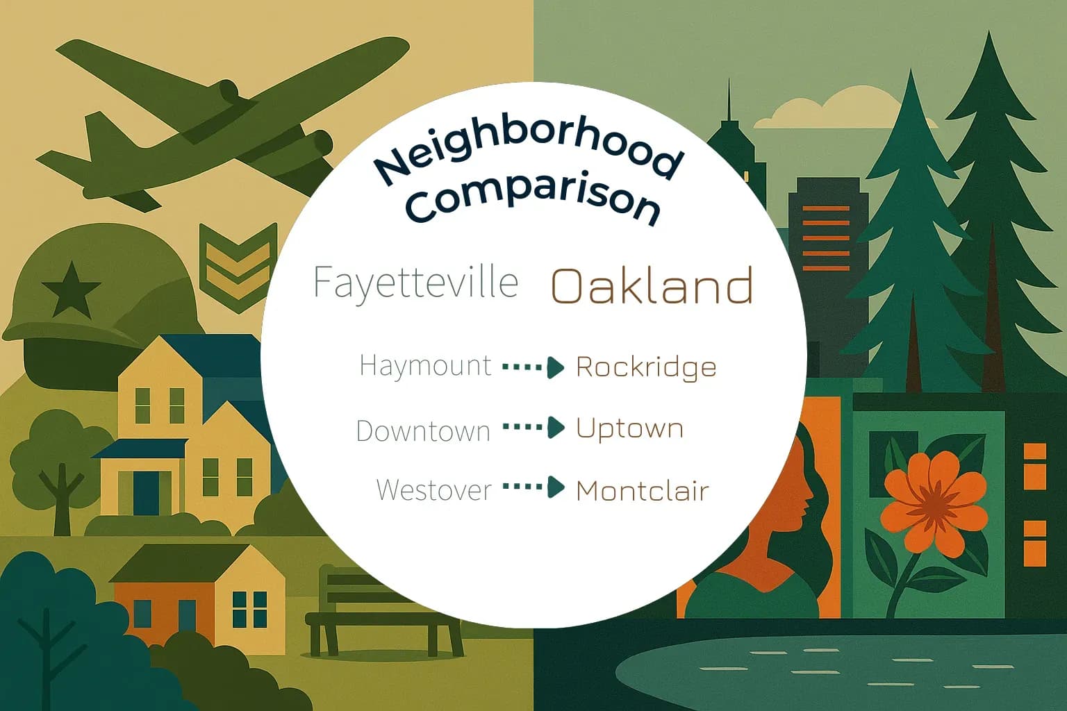 Fayetteville vs Oakland Neighborhood Comparison