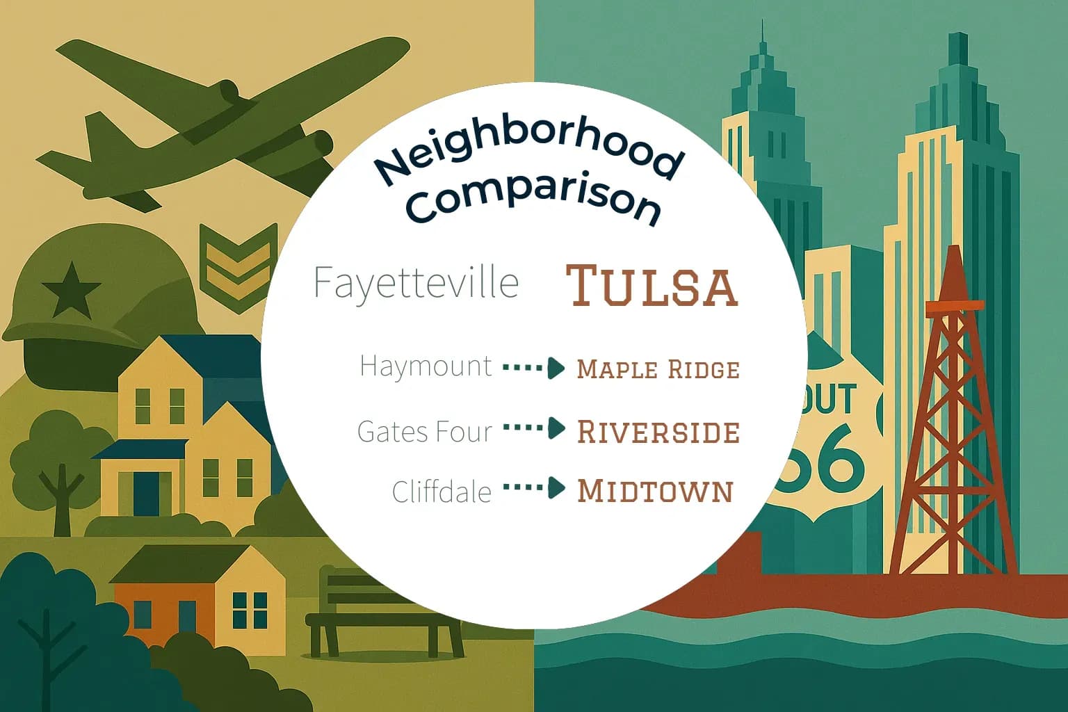 Fayetteville vs Tulsa Neighborhood Comparison