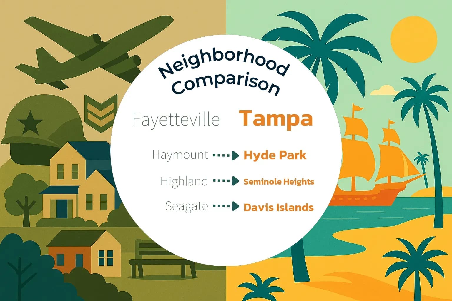 Fayetteville vs Tampa Neighborhood Comparison