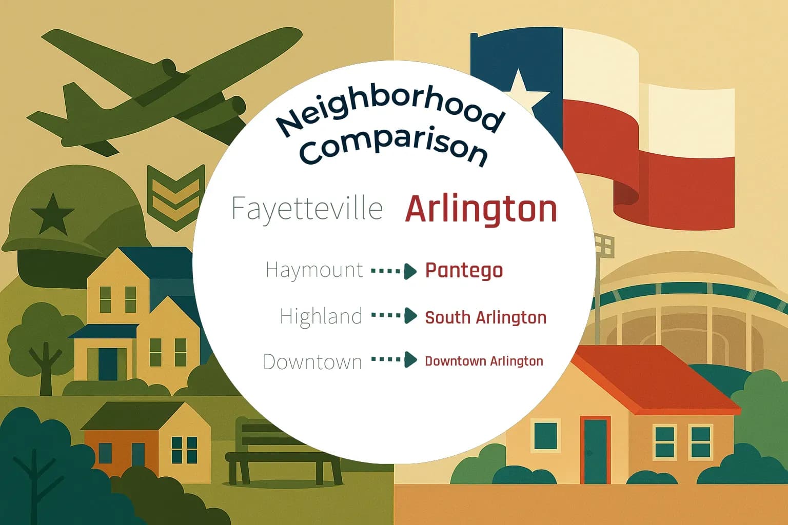 Fayetteville vs Arlington Neighborhood Comparison