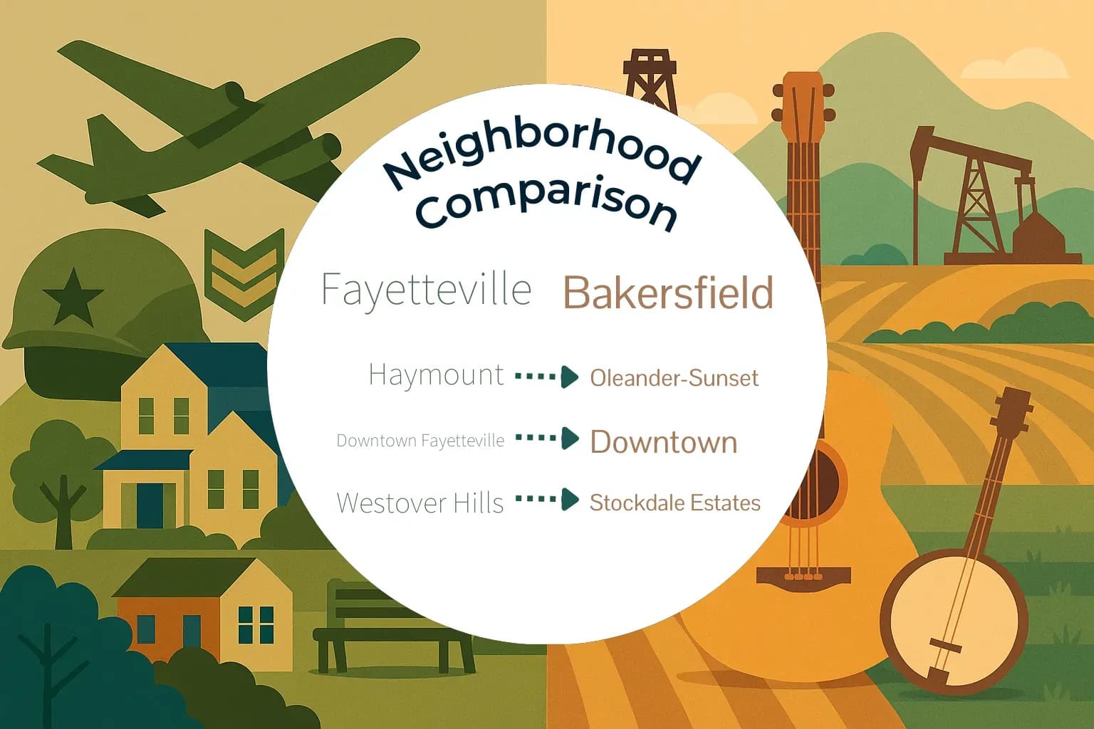 Fayetteville vs Bakersfield Neighborhood Comparison