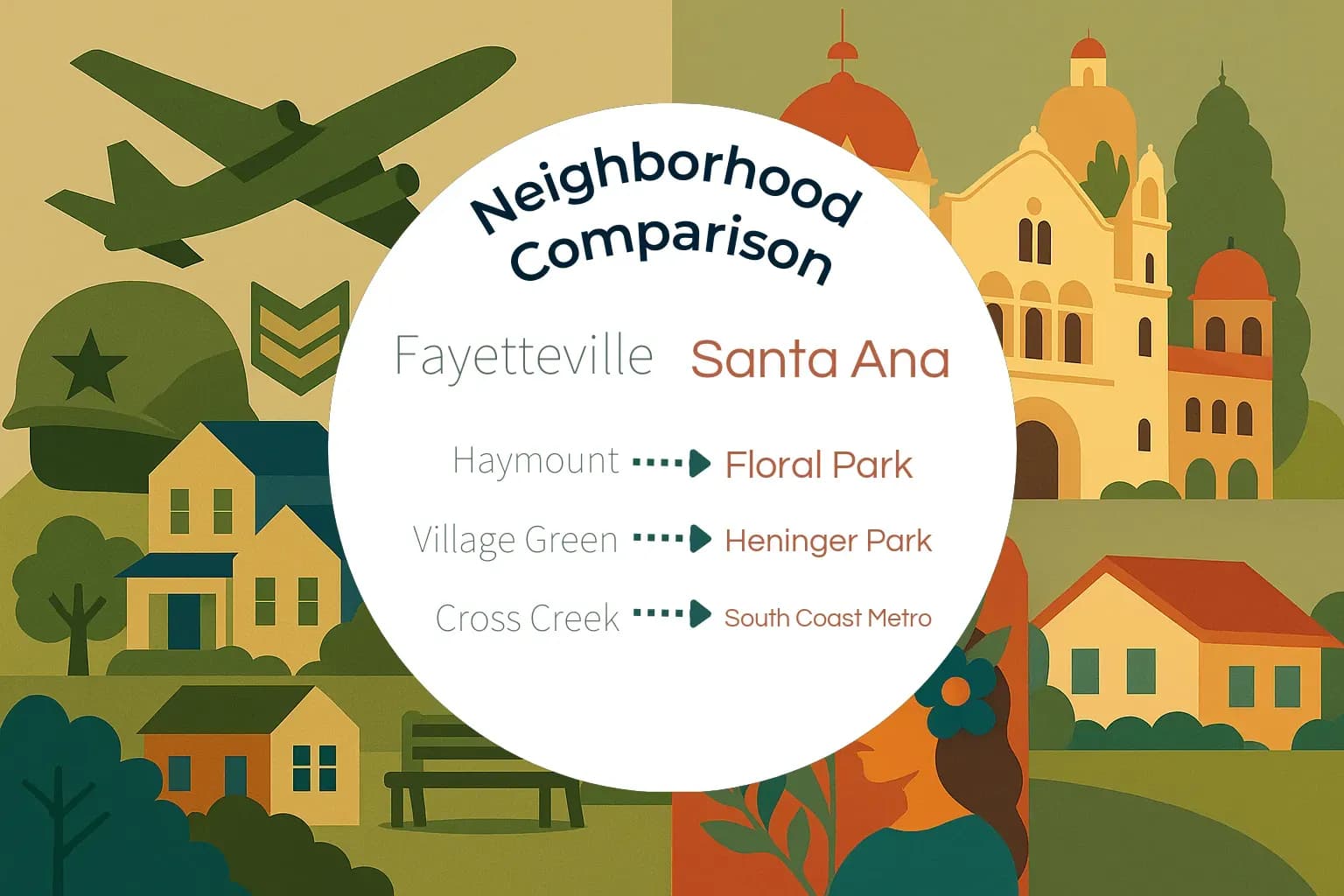 Fayetteville vs Santa Ana Neighborhood Comparison