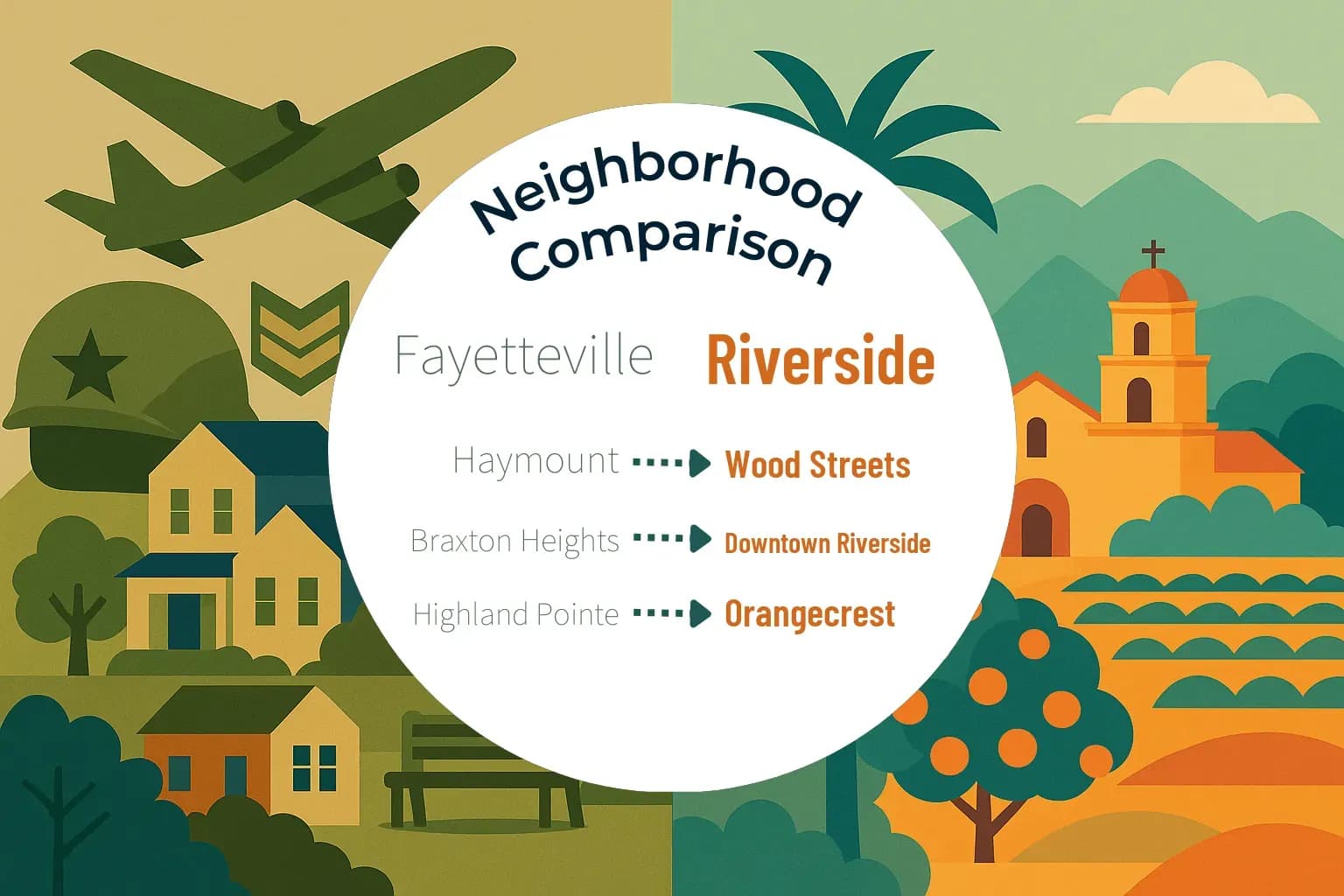 Fayetteville vs Riverside Neighborhood Comparison
