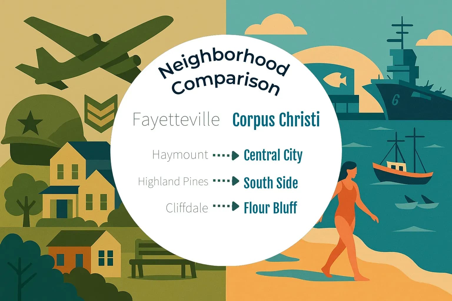 Fayetteville vs Corpus Christi Neighborhood Comparison