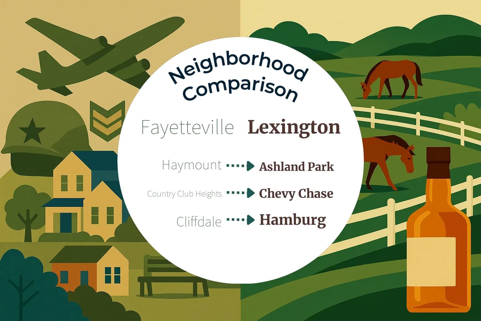 Fayetteville vs Lexington Neighborhood Comparison