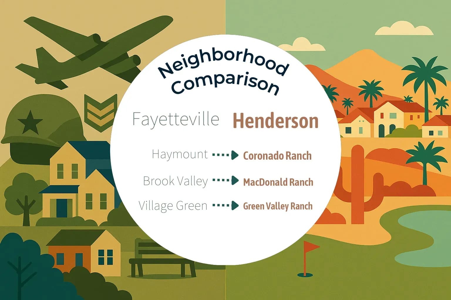 Fayetteville vs Henderson Neighborhood Comparison
