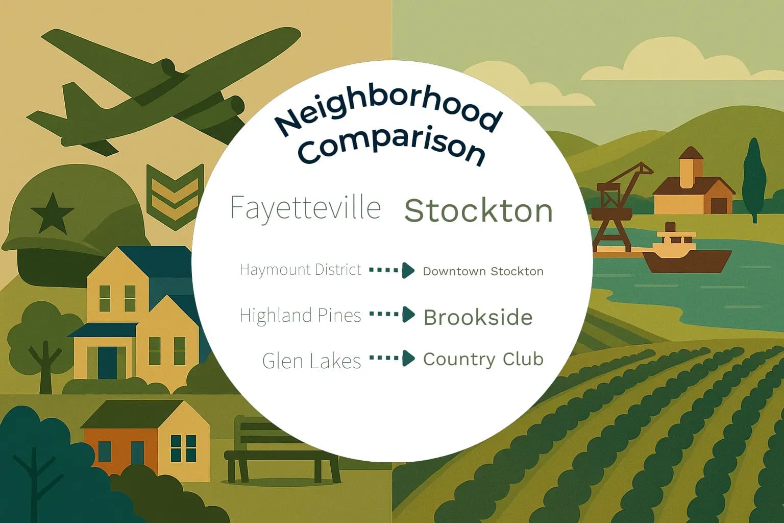 Fayetteville vs Stockton Neighborhood Comparison