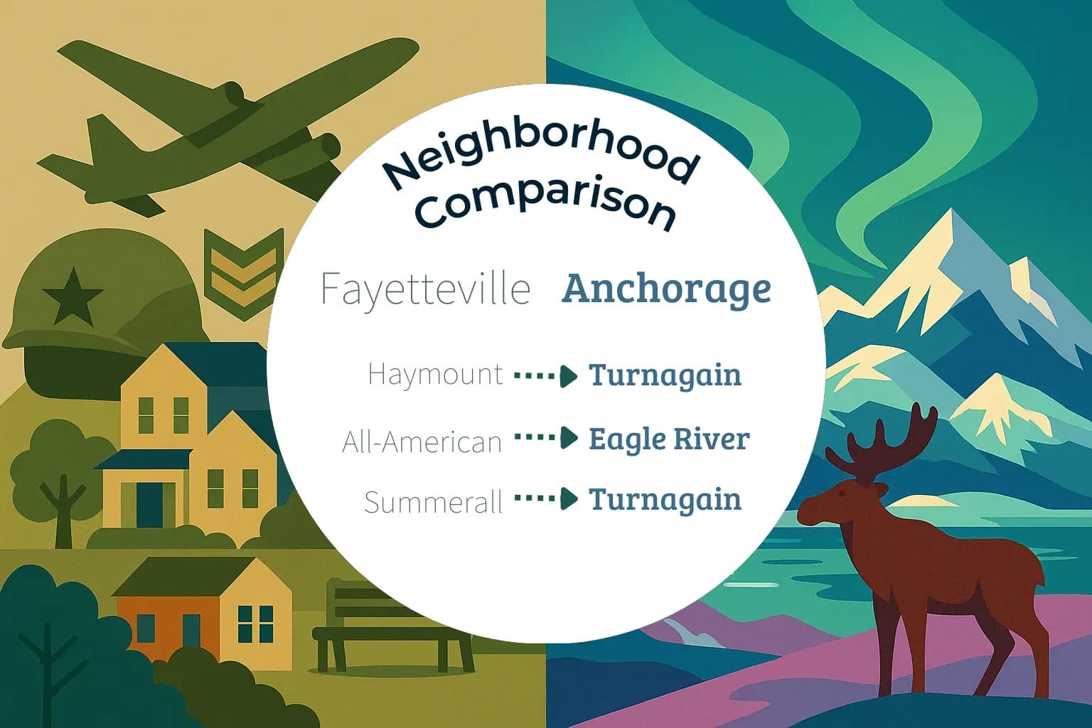 Fayetteville vs Anchorage Neighborhood Comparison