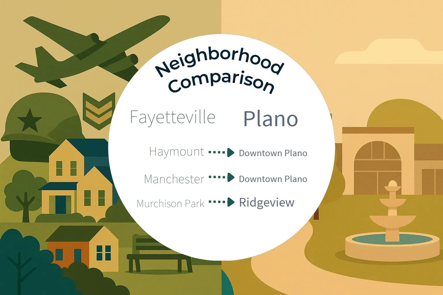 Fayetteville vs Plano Neighborhood Comparison
