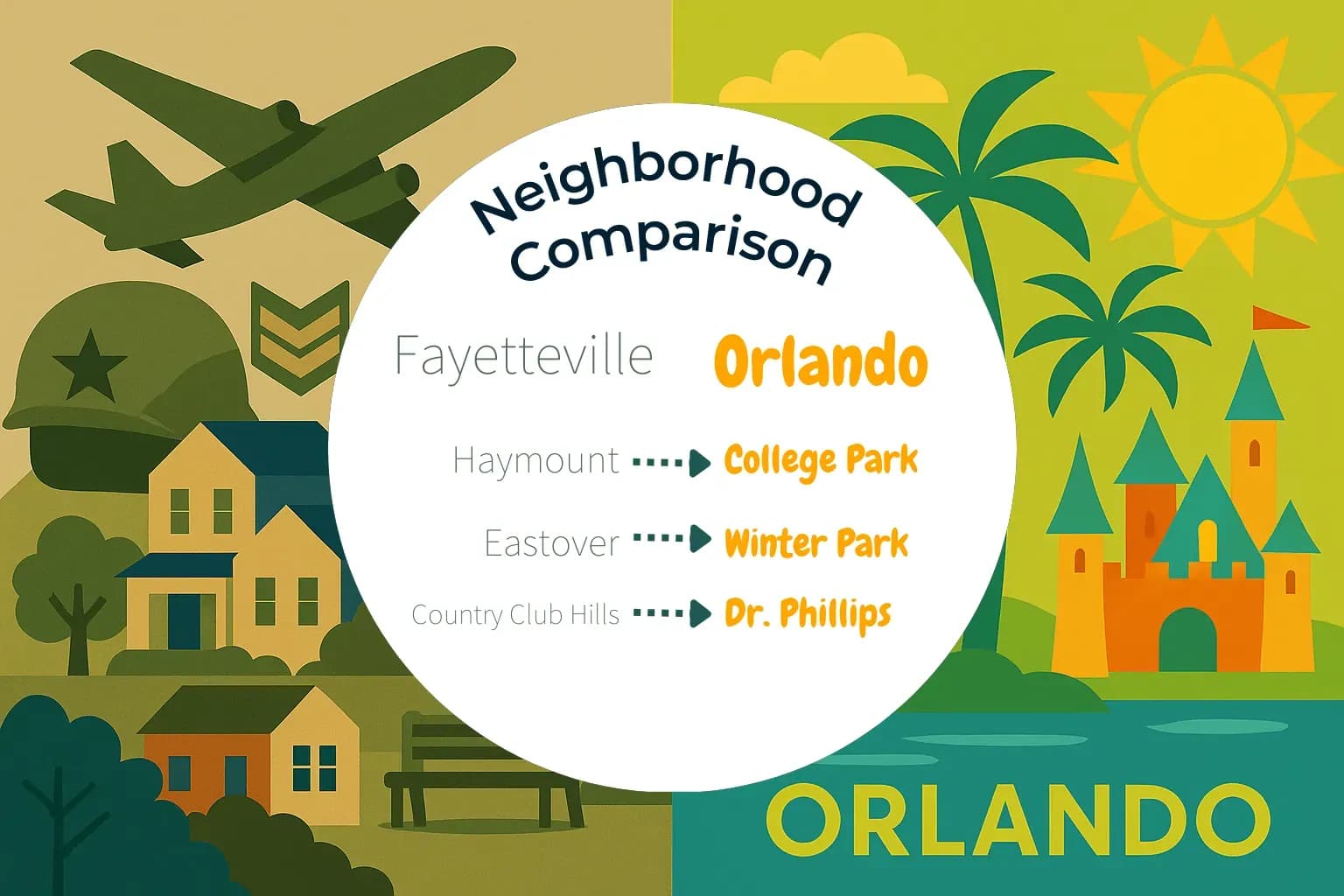 Fayetteville vs Orlando Neighborhood Comparison