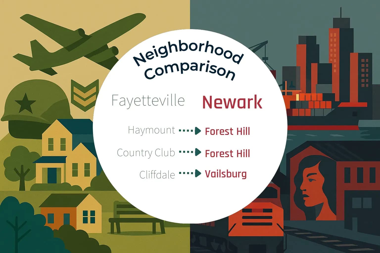 Fayetteville vs Newark Neighborhood Comparison