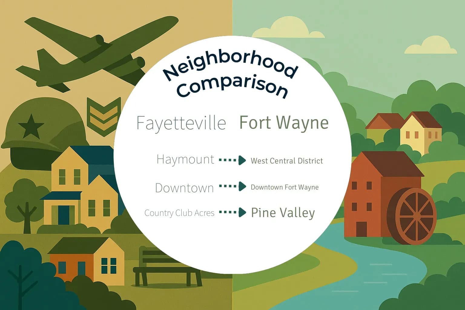 Fayetteville vs Fort Wayne Neighborhood Comparison