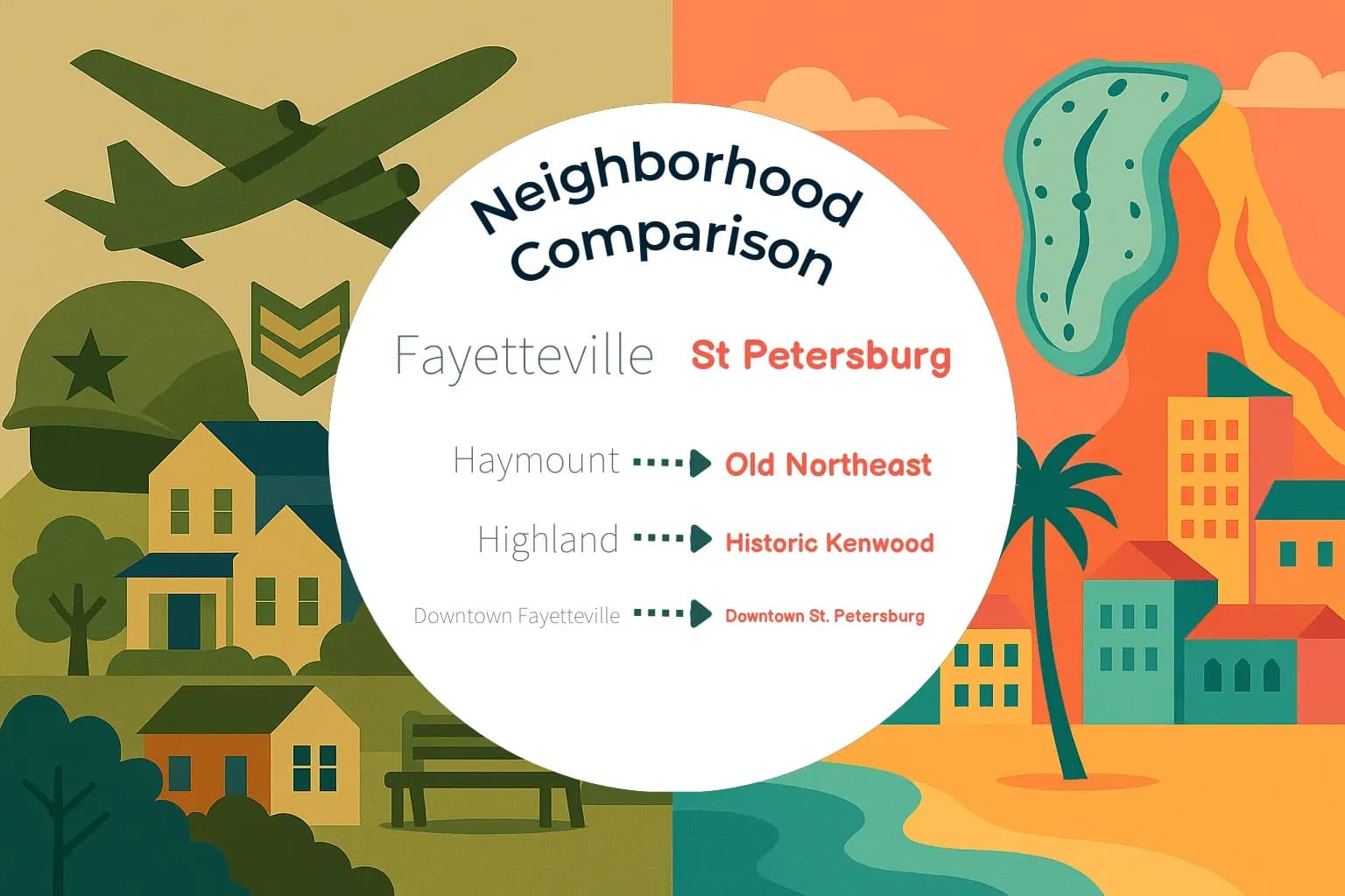 Fayetteville vs St. Petersburg Neighborhood Comparison