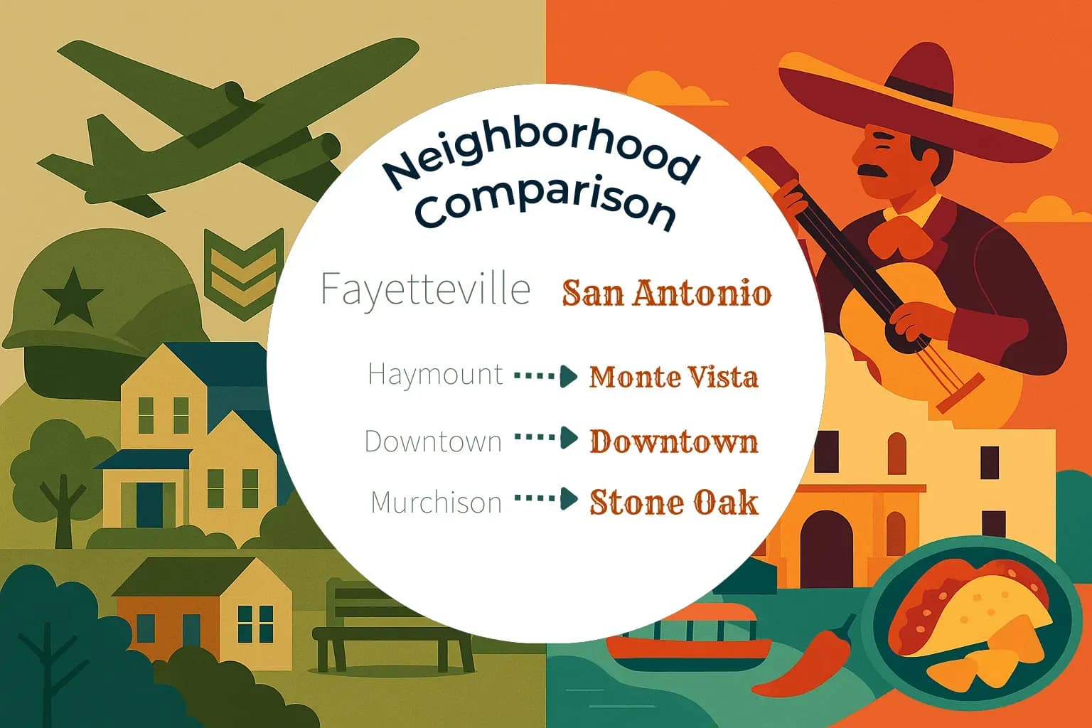 Fayetteville vs San Antonio Neighborhood Comparison