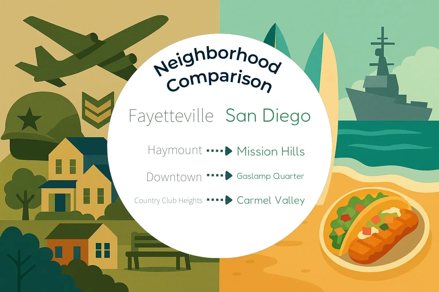 Fayetteville vs San Diego Neighborhood Comparison