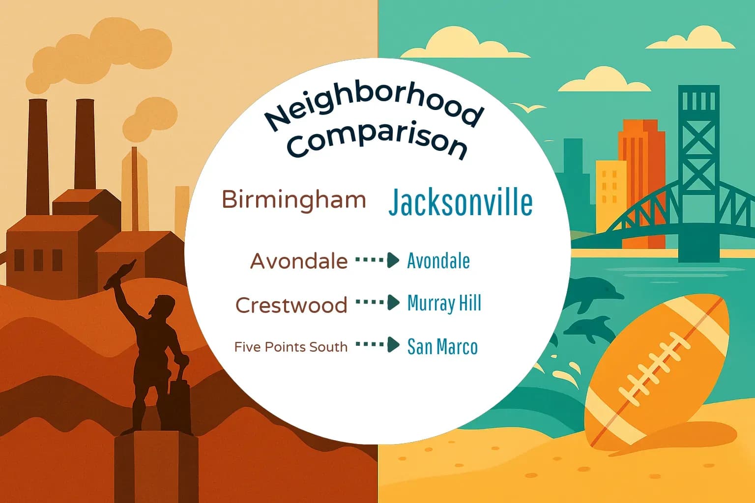 Birmingham vs Jacksonville Neighborhood Comparison