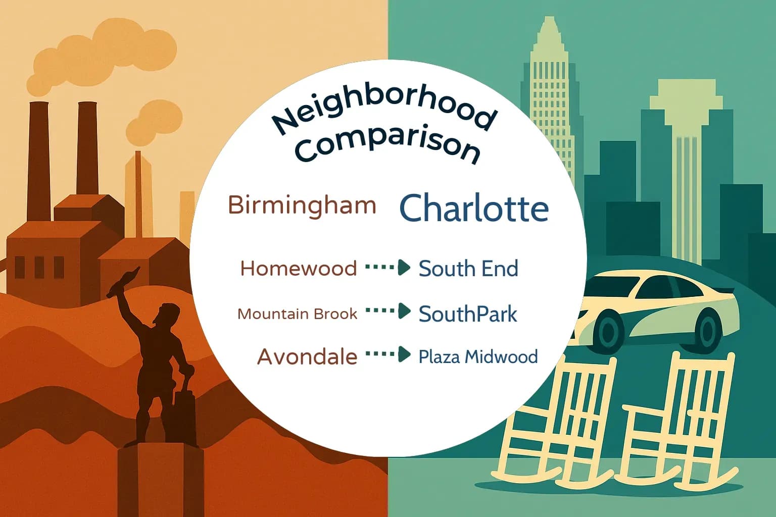 Birmingham vs Charlotte Neighborhood Comparison