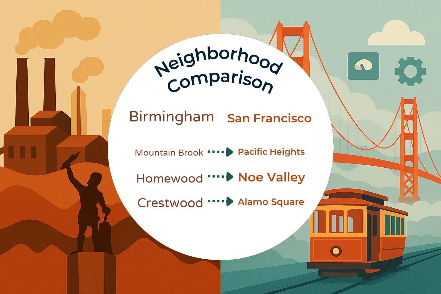 Birmingham vs San Francisco Neighborhood Comparison