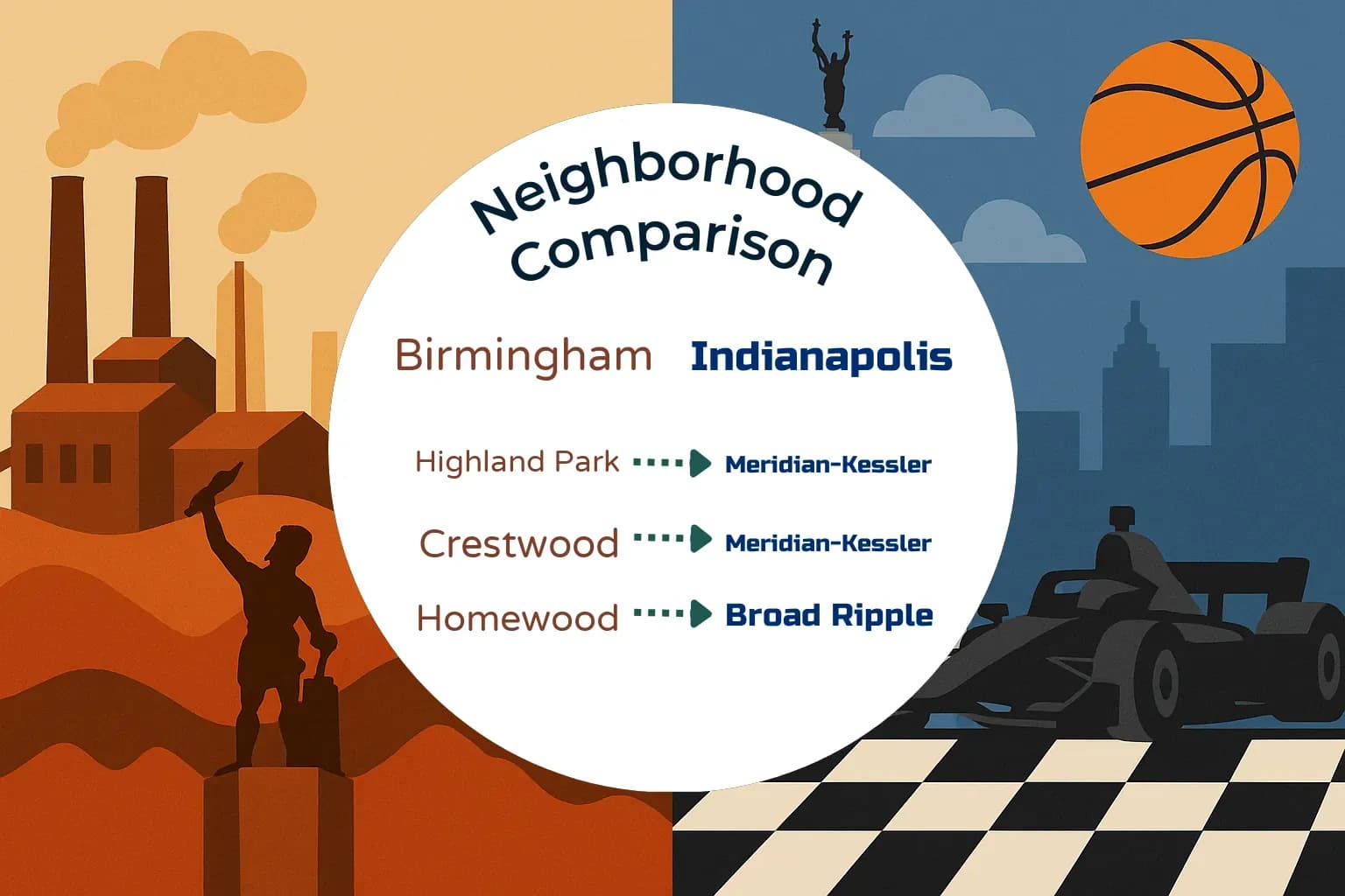 Birmingham vs Indianapolis Neighborhood Comparison