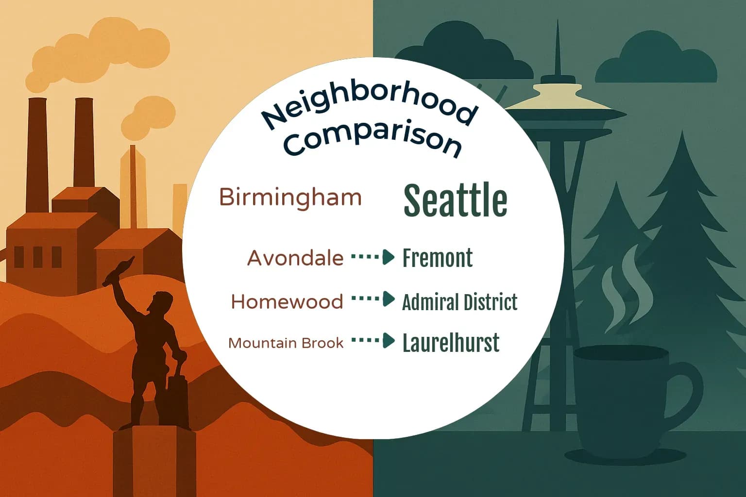 Birmingham vs Seattle Neighborhood Comparison