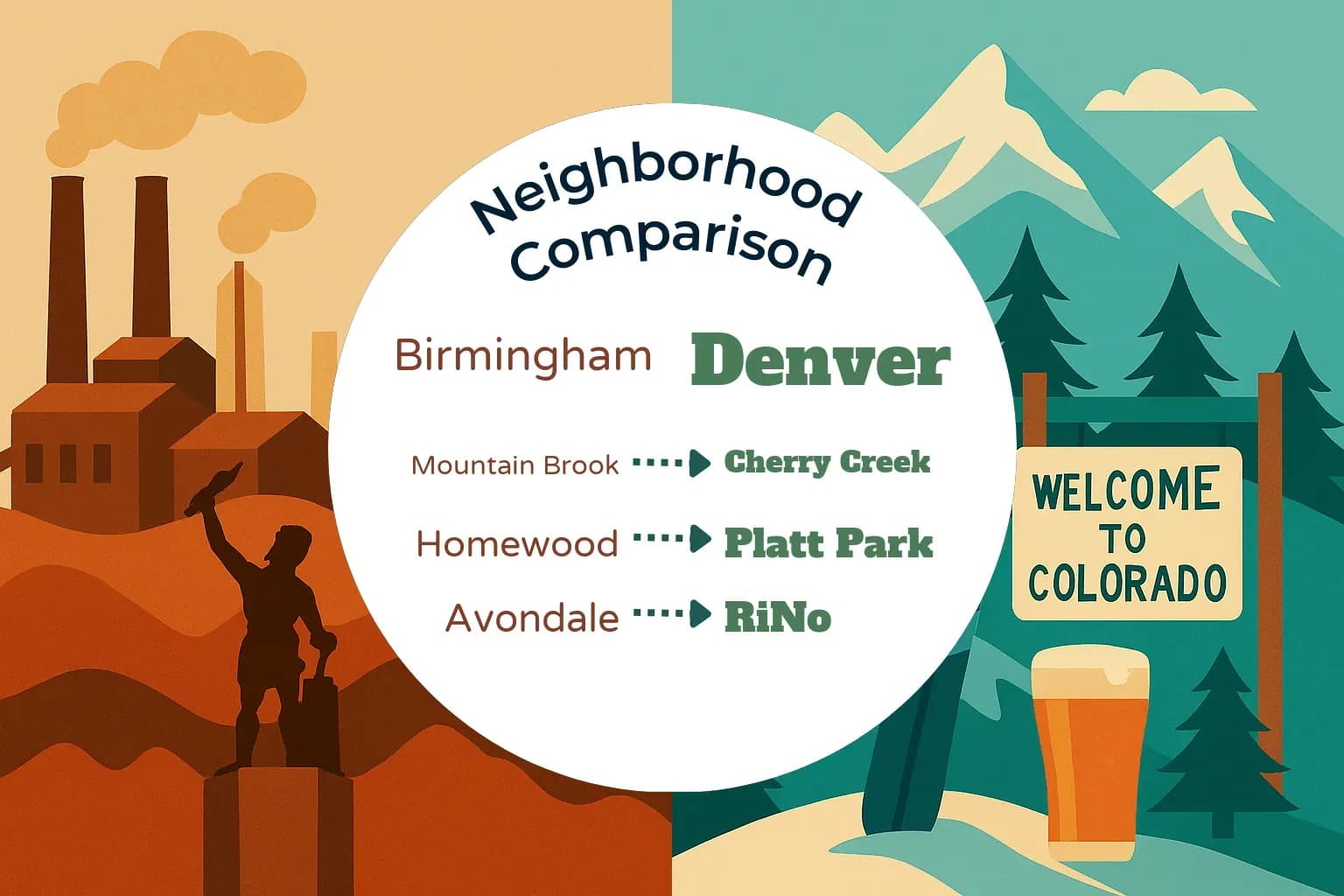 Birmingham vs Denver Neighborhood Comparison